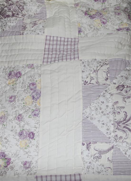 A double quilted bed spread